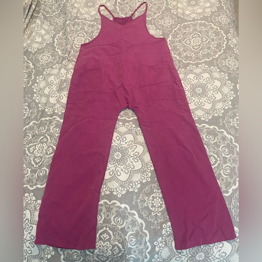 Small fuchsia one piece jumpsuit